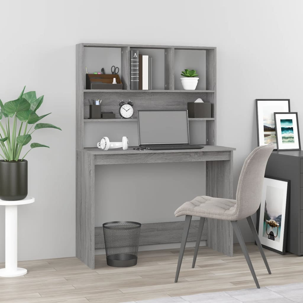 Schreibtisch Mit Regal Bürotisch Computertisch Arbeitstisch Holzwerkstoff Vidaxl