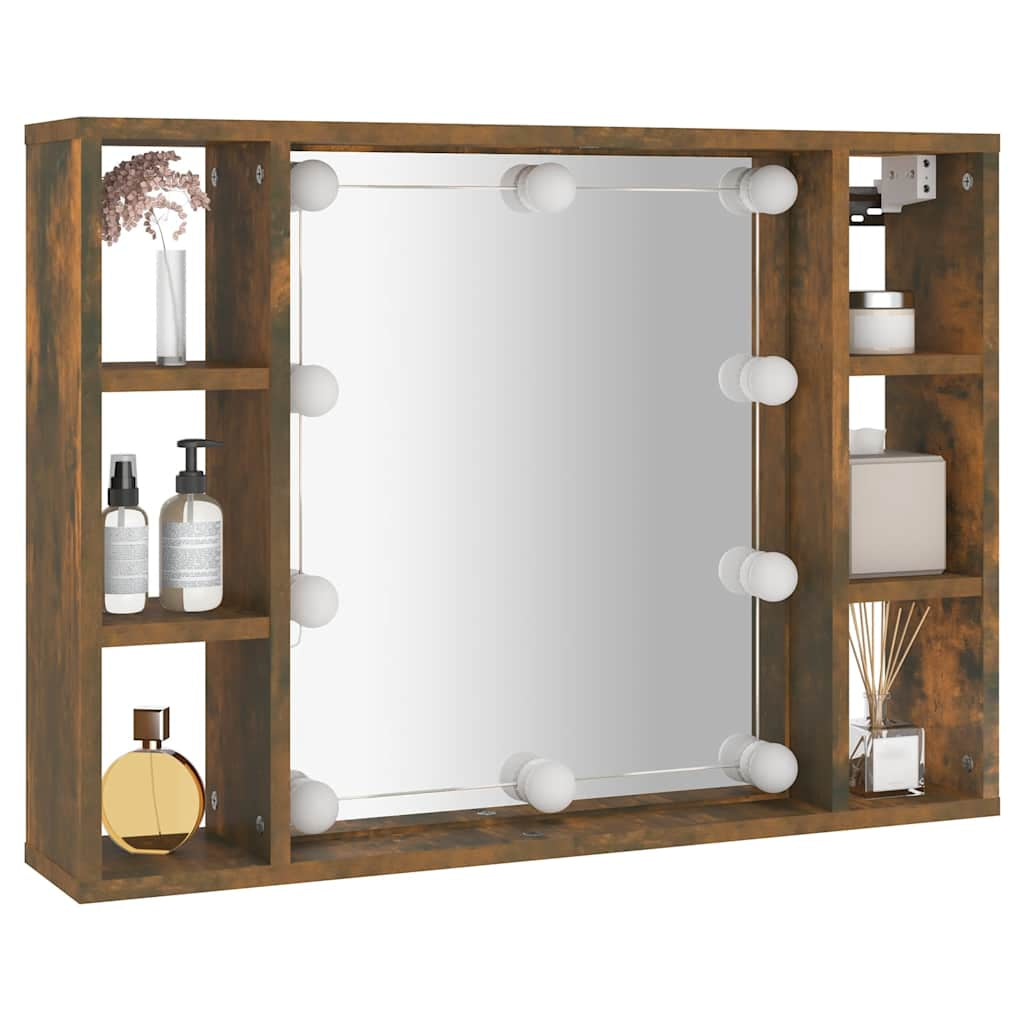 Spiegelschrank Mit LED Badschrank Badspiegel Badezimmer Hängeschrank Vidaxl