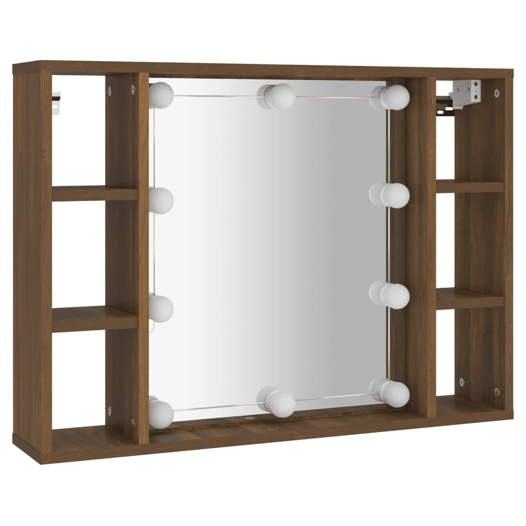 Spiegelschrank Mit LED Badschrank Badspiegel Badezimmer Hängeschrank Vidaxl