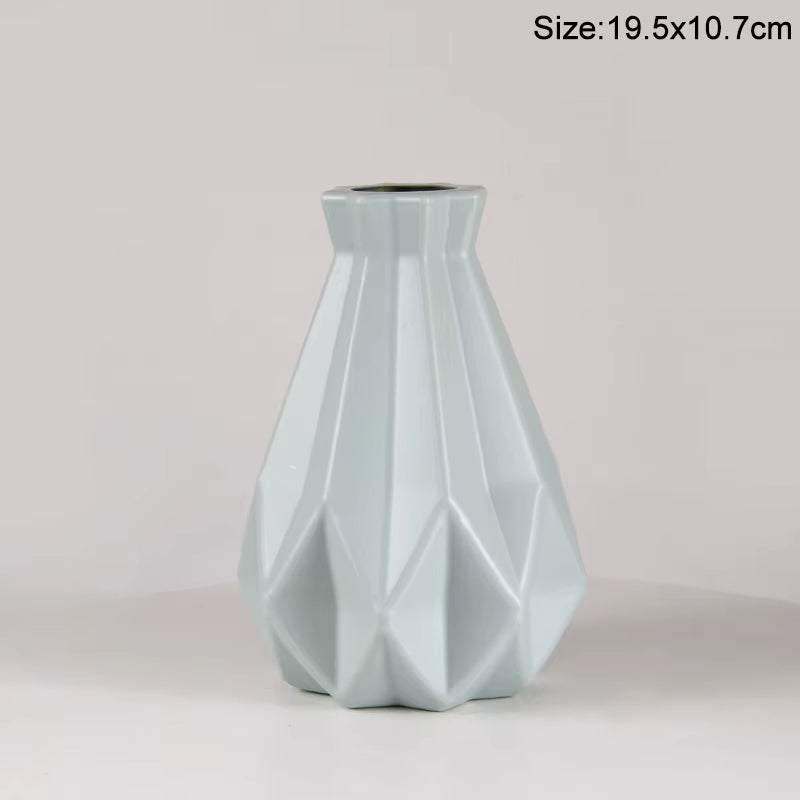 Modern Flower Vase Plastic Flower Bouquet Pot Basket Nordic Home Living Room Decoration Ornament Dinner Table Flower Arrangement