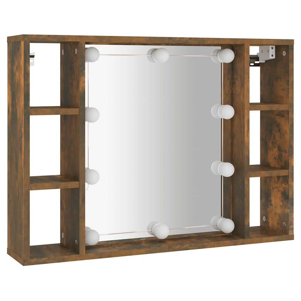 Spiegelschrank Mit LED Badschrank Badspiegel Badezimmer Hängeschrank Vidaxl