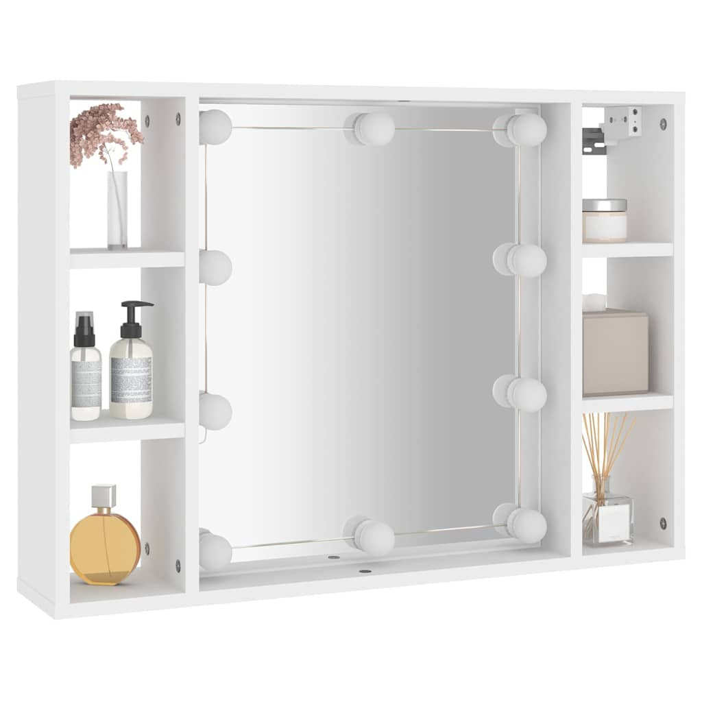 Spiegelschrank Mit LED Badschrank Badspiegel Badezimmer Hängeschrank Vidaxl