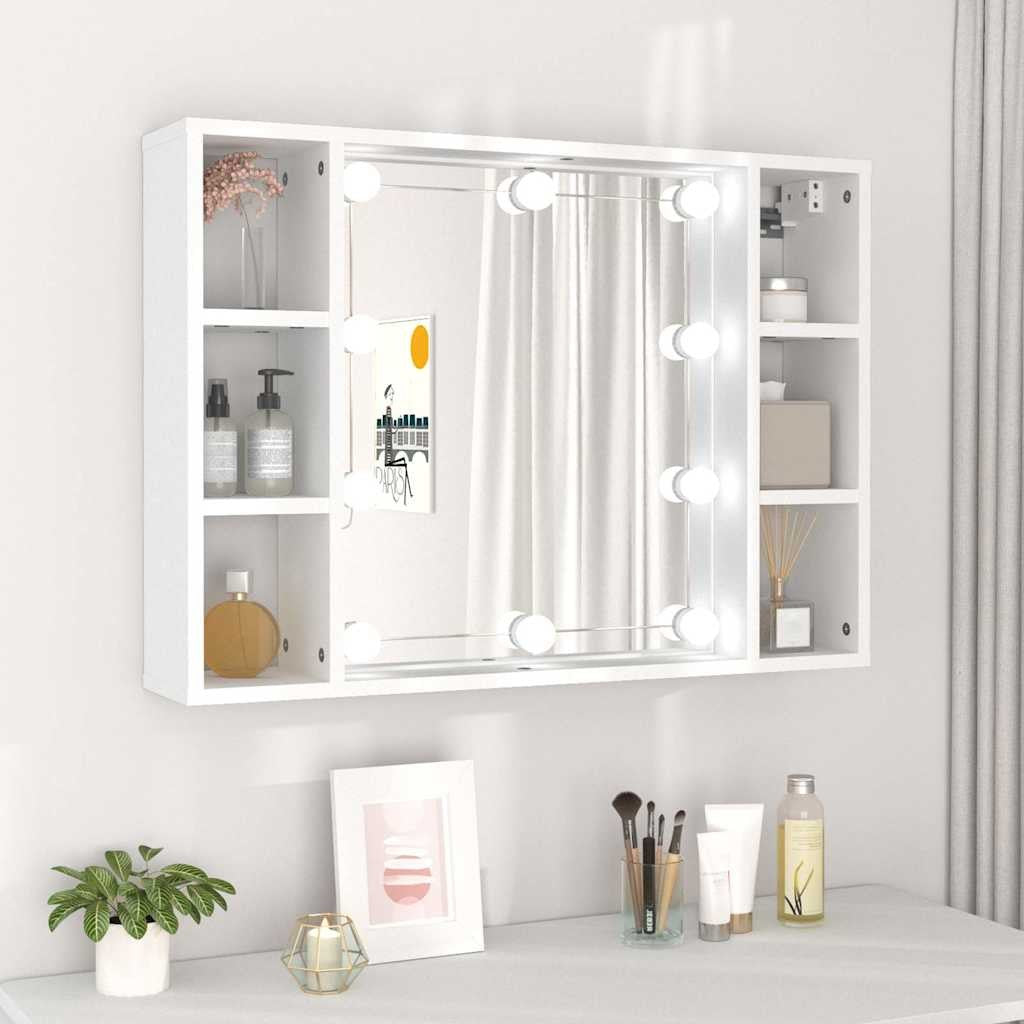 Spiegelschrank Mit LED Badschrank Badspiegel Badezimmer Hängeschrank Vidaxl