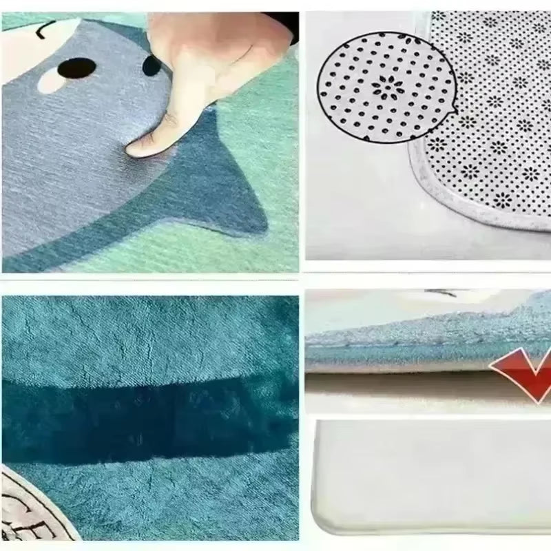 Simple Color Blocks Print Large Area Rug Non-Slip Wear-Resistant Carpet for Living Room Bedroom Soft Floor Mat Home Decoration