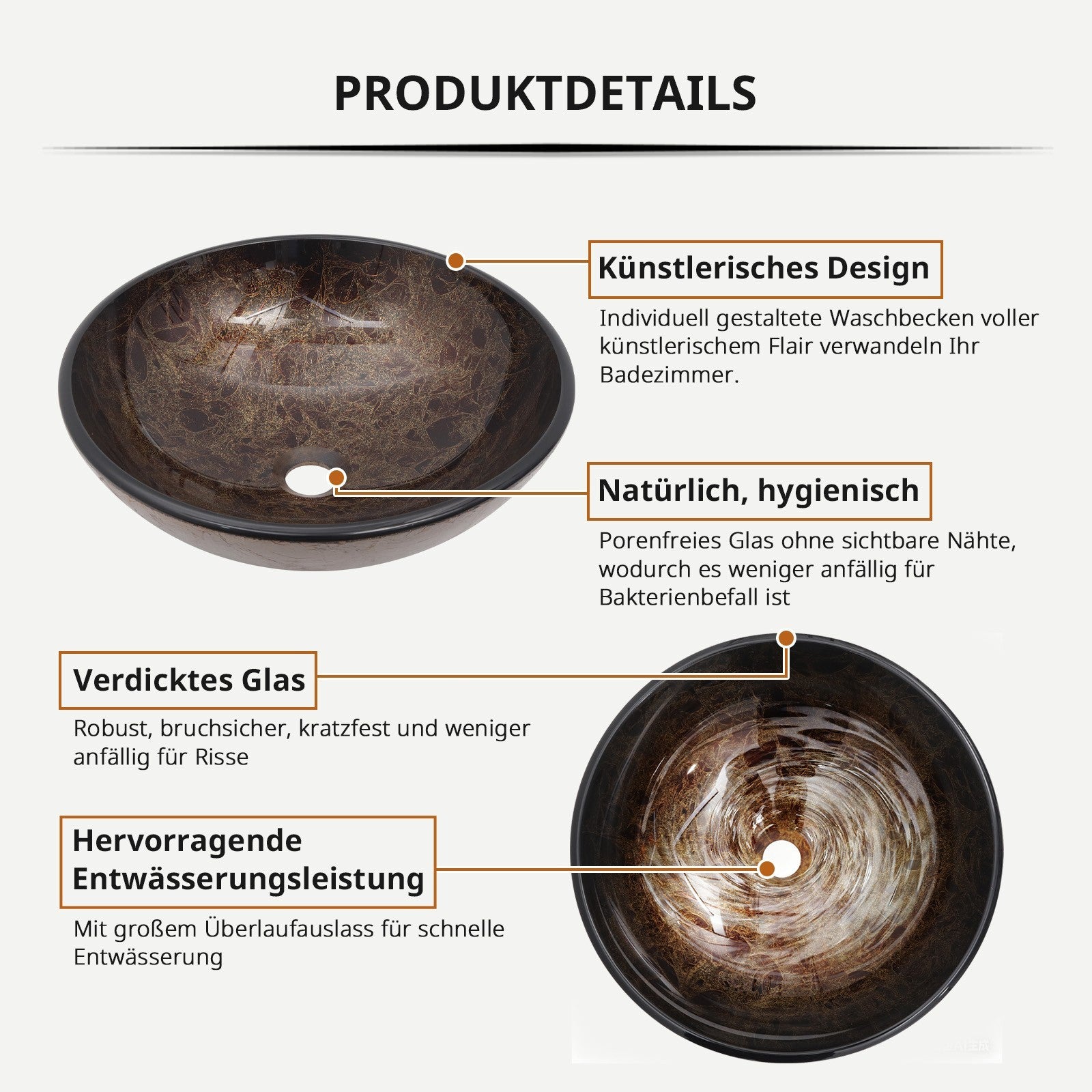 Waschbecken Glas Aufsatzwaschbe