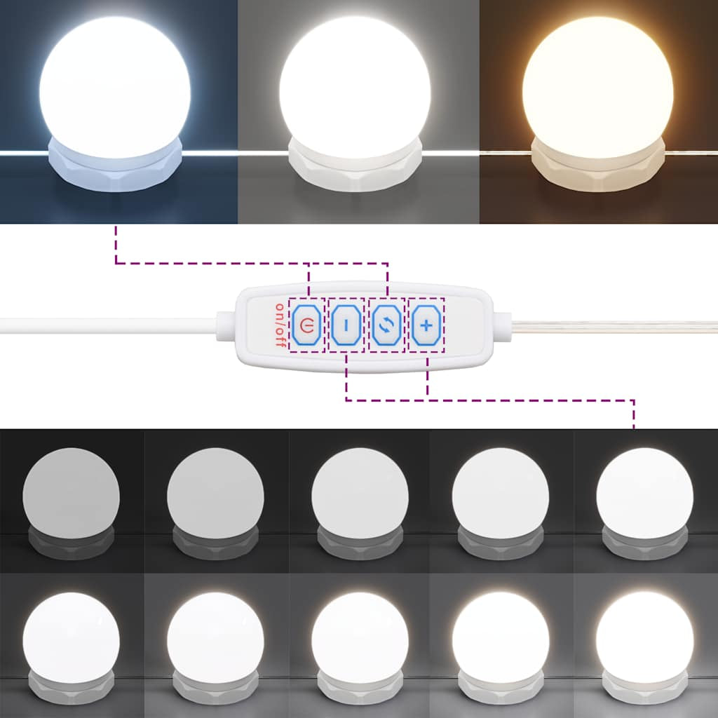 Spiegelschrank Mit LED Badschrank Badspiegel Badezimmer Hängeschrank Vidaxl