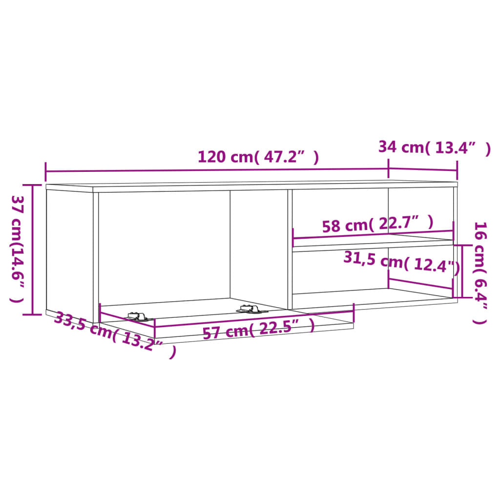 TV Schrank Hifi Fernsehtisch Lowboard Fernsehschrank Holzwerkstoff Vidaxl