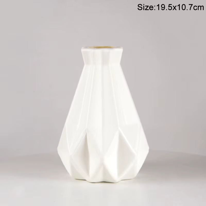 Modern Flower Vase Plastic Flower Bouquet Pot Basket Nordic Home Living Room Decoration Ornament Dinner Table Flower Arrangement