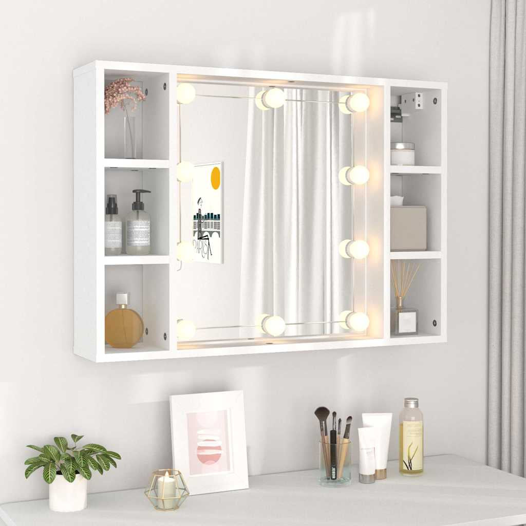 Spiegelschrank Mit LED Badschrank Badspiegel Badezimmer Hängeschrank Vidaxl