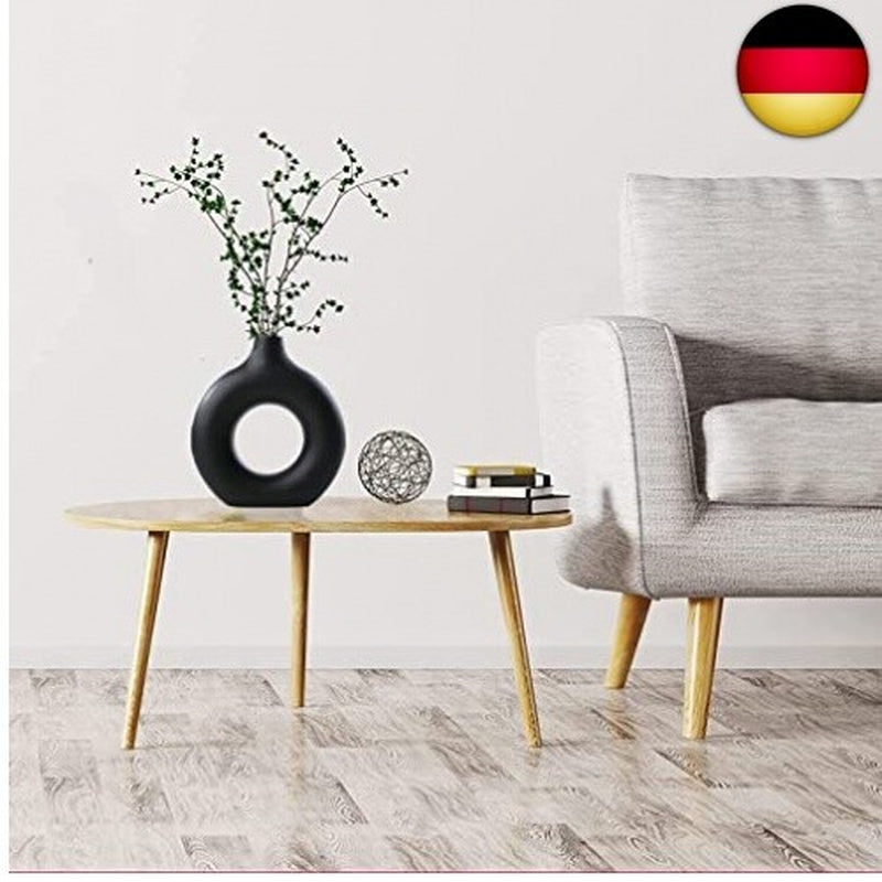 Keramik Vase Moderne Donut Vase Schwarz Getrocknete Vase Für Pampasgras