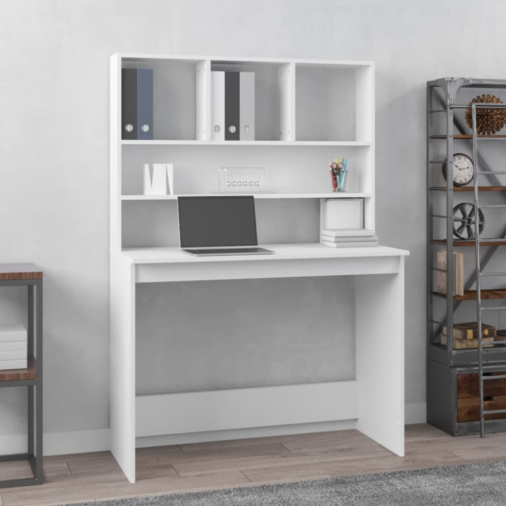 Schreibtisch Mit Regal Bürotisch Computertisch Arbeitstisch Holzwerkstoff Vidaxl
