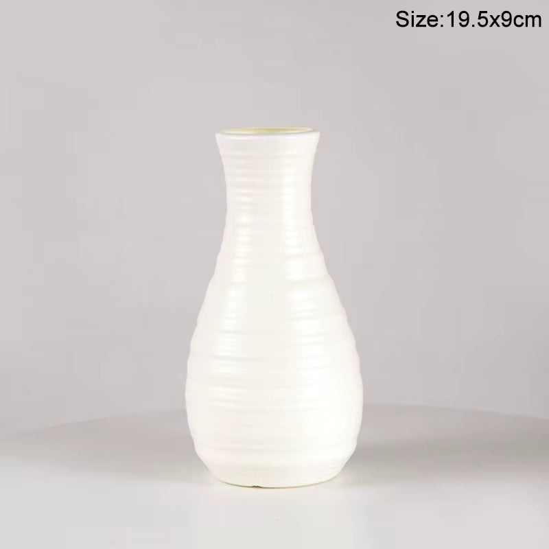 Modern Flower Vase Plastic Flower Bouquet Pot Basket Nordic Home Living Room Decoration Ornament Dinner Table Flower Arrangement