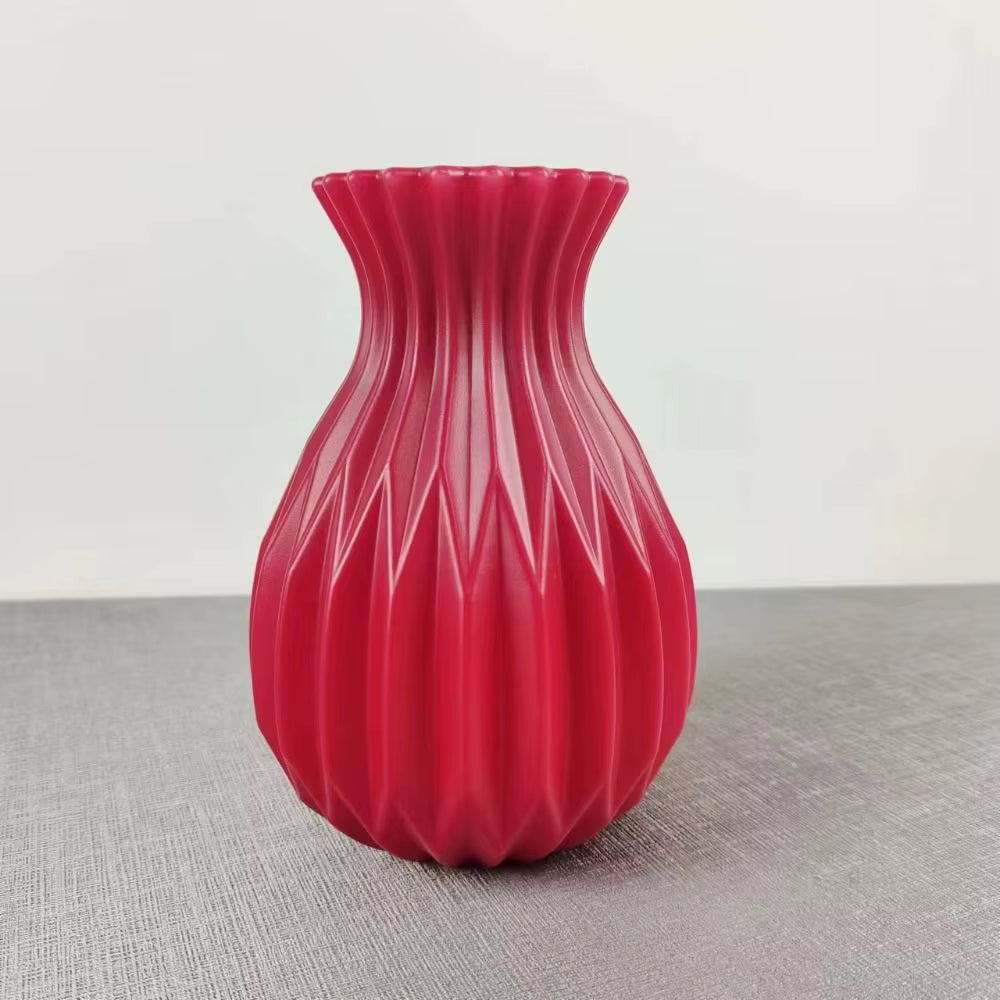 Modern Flower Vase White Plastic Vase Flower Pot Basket Nordic Home Living Room Decoration Ornament Wedding Flower Arrangement