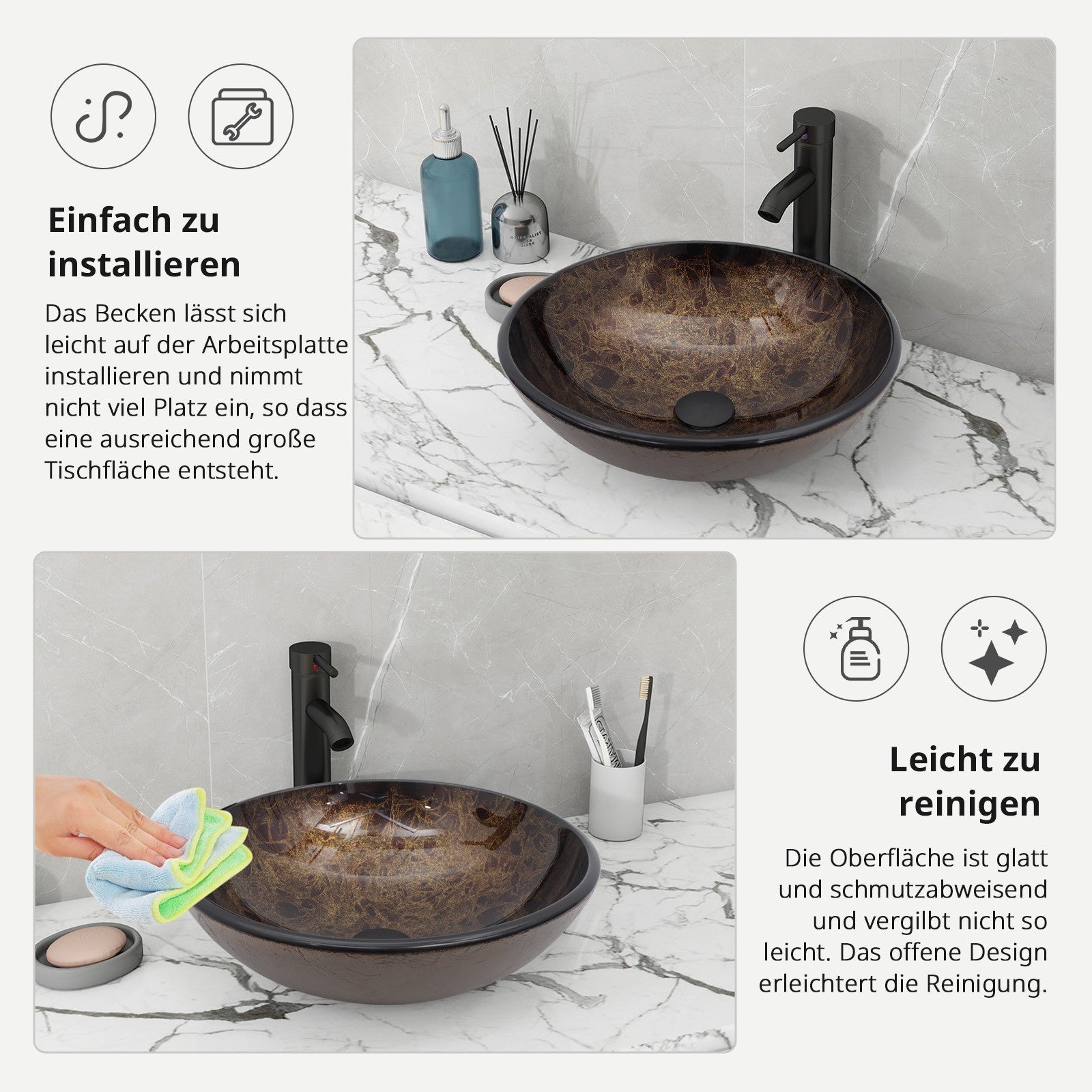 Waschbecken Glas Aufsatzwaschbe