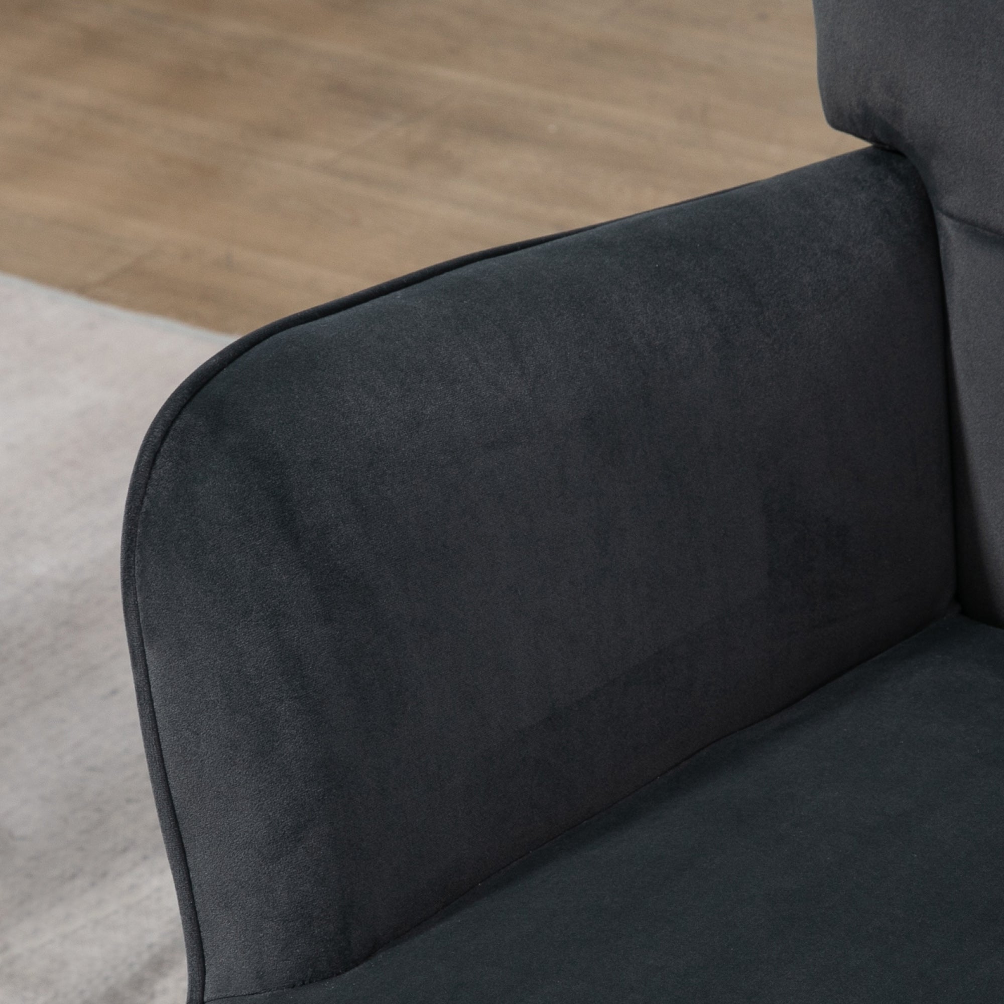 Ohrensessel Mit Hocker, Relaxsessel, Loungesessel, Polstersessel Mit Samtoptik