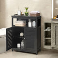 Badezimmer Schrank Freistehender Badschrank Aufbewahrungsschrank Grau/Schwarz/Weiß