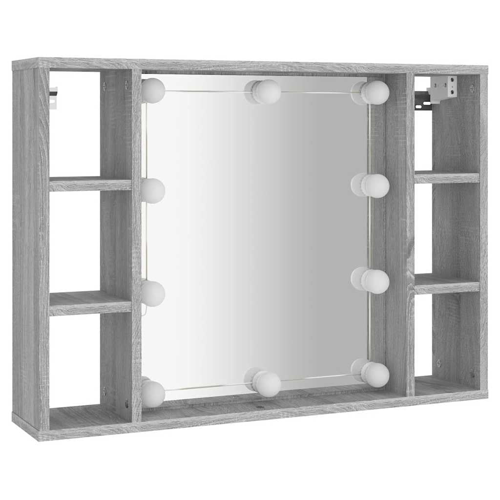 Spiegelschrank Mit LED Badschrank Badspiegel Badezimmer Hängeschrank Vidaxl