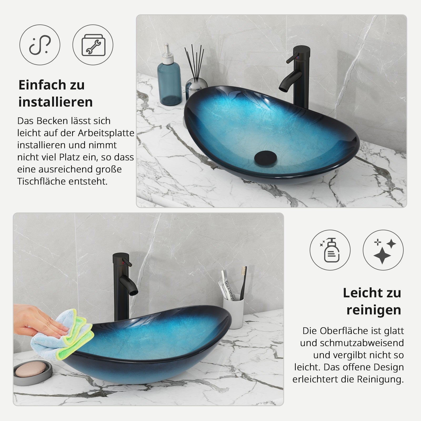 Waschbecken Glas Aufsatzwaschbe