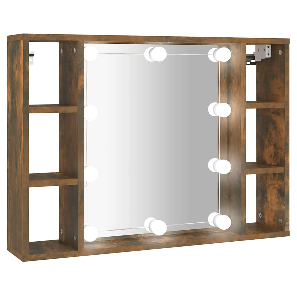 Spiegelschrank Mit LED Badschrank Badspiegel Badezimmer Hängeschrank Vidaxl