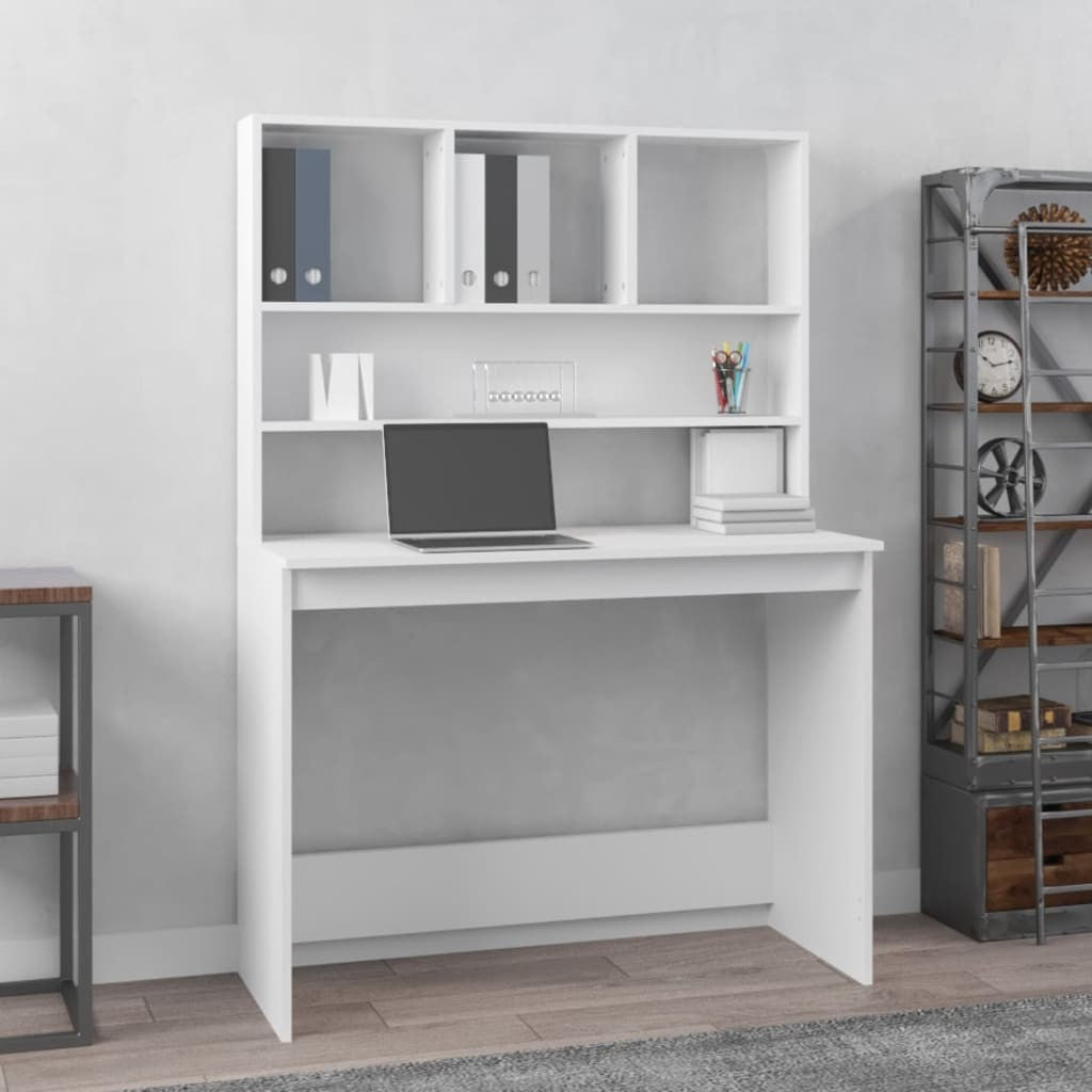 Schreibtisch Mit Regal Bürotisch Computertisch Arbeitstisch Holzwerkstoff Vidaxl