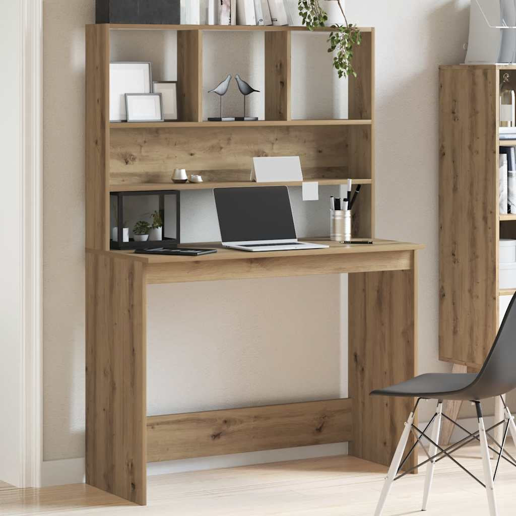 Schreibtisch Mit Regal Bürotisch Computertisch Arbeitstisch Holzwerkstoff Vidaxl