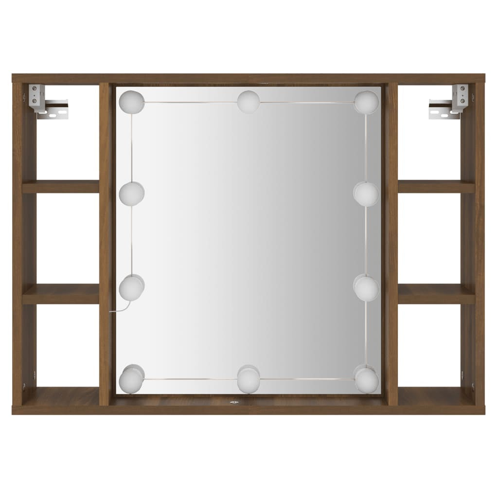 Spiegelschrank Mit LED Badschrank Badspiegel Badezimmer Hängeschrank Vidaxl
