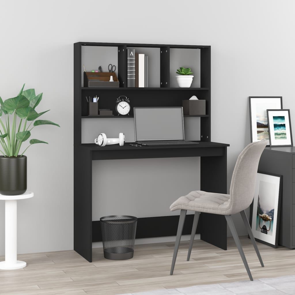 Schreibtisch Mit Regal Bürotisch Computertisch Arbeitstisch Holzwerkstoff Vidaxl