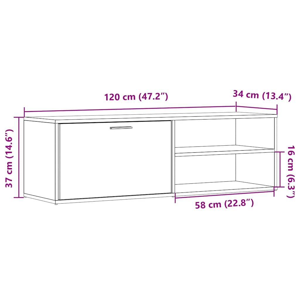 TV Schrank Hifi Fernsehtisch Lowboard Fernsehschrank Holzwerkstoff Vidaxl