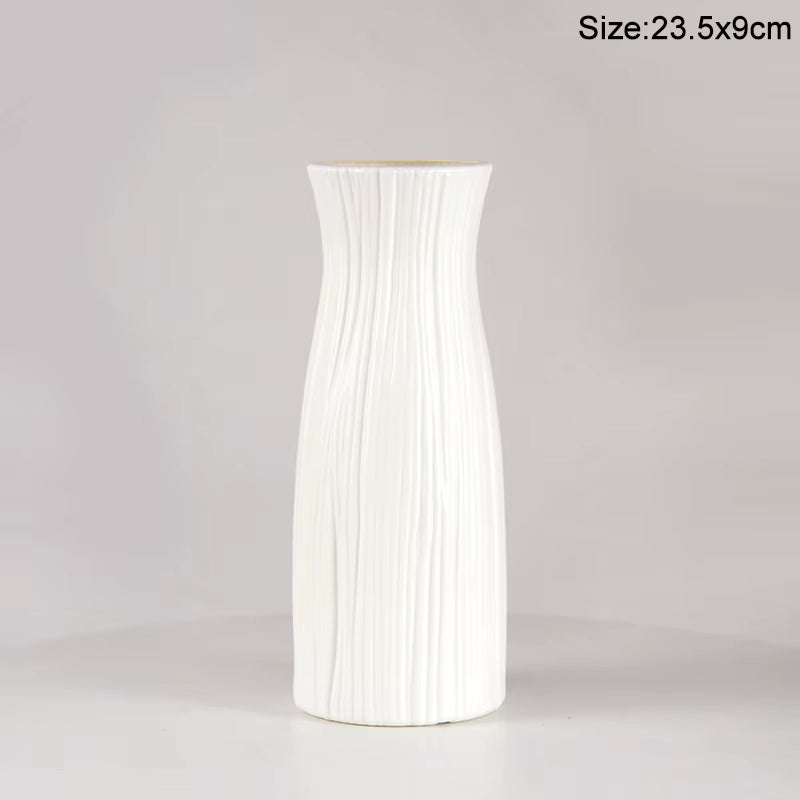Modern Flower Vase Plastic Flower Bouquet Pot Basket Nordic Home Living Room Decoration Ornament Dinner Table Flower Arrangement