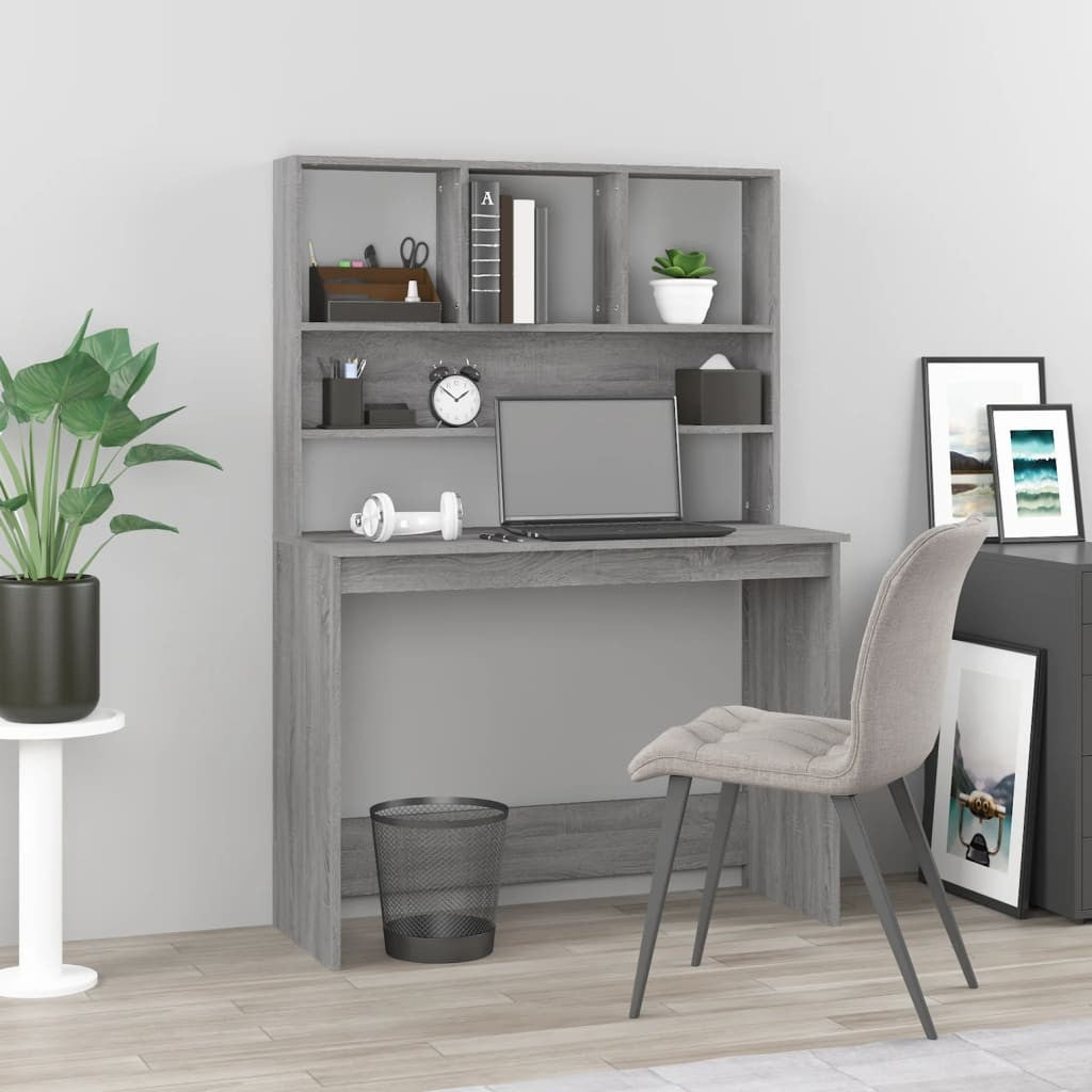 Schreibtisch Mit Regal Bürotisch Computertisch Arbeitstisch Holzwerkstoff Vidaxl