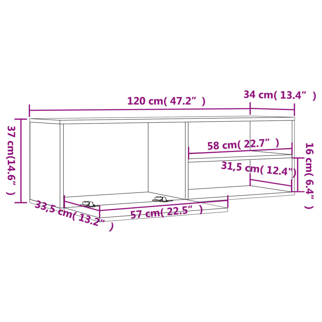 TV Schrank Hifi Fernsehtisch Lowboard Fernsehschrank Holzwerkstoff Vidaxl