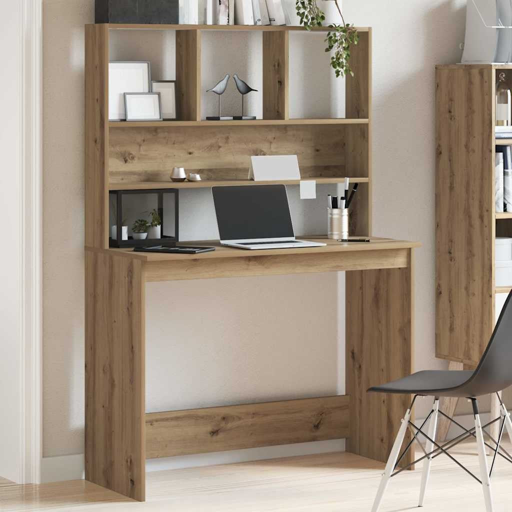 Schreibtisch Mit Regal Bürotisch Computertisch Arbeitstisch Holzwerkstoff Vidaxl