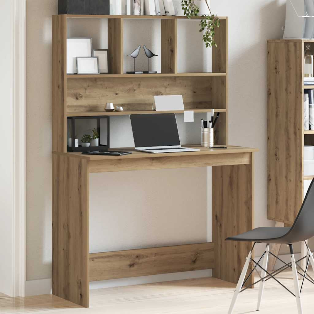 Schreibtisch Mit Regal Bürotisch Computertisch Arbeitstisch Holzwerkstoff Vidaxl