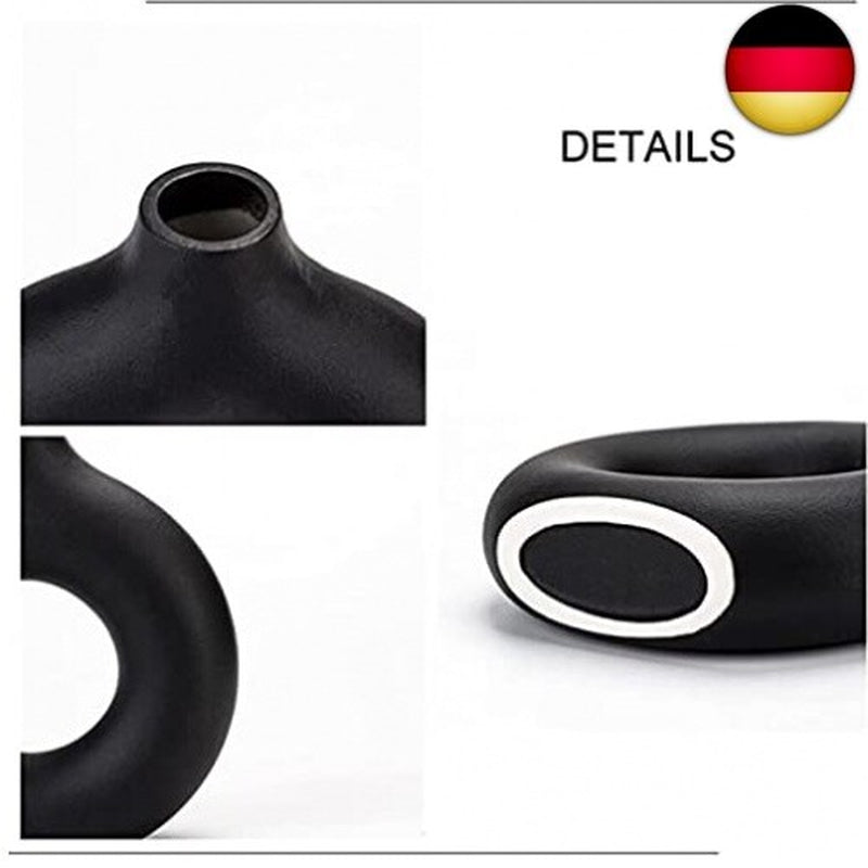 Keramik Vase Moderne Donut Vase Schwarz Getrocknete Vase Für Pampasgras