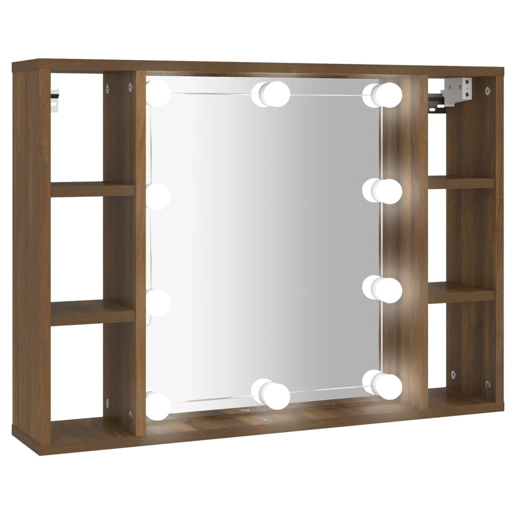 Spiegelschrank Mit LED Badschrank Badspiegel Badezimmer Hängeschrank Vidaxl