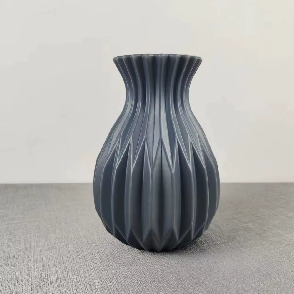Modern Flower Vase White Plastic Vase Flower Pot Basket Nordic Home Living Room Decoration Ornament Wedding Flower Arrangement