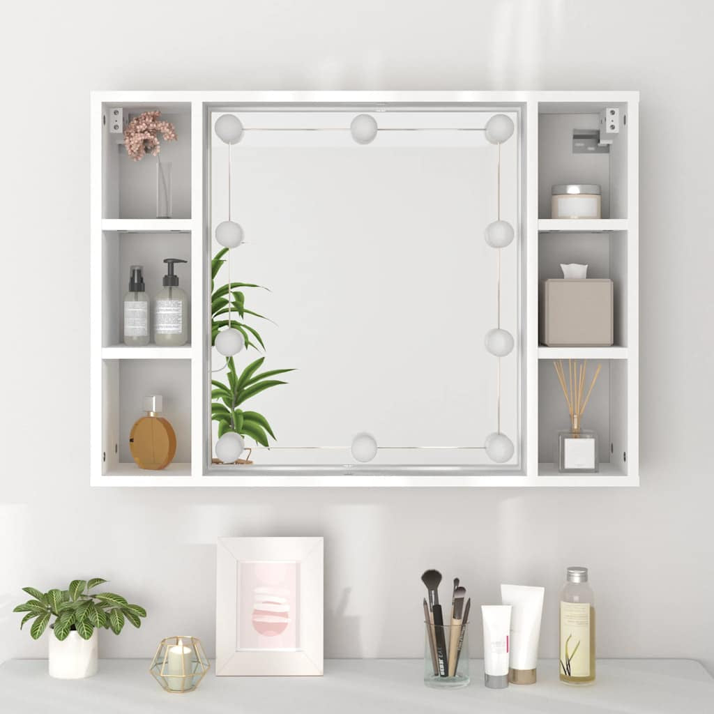 Spiegelschrank Mit LED Badschrank Badspiegel Badezimmer Hängeschrank Vidaxl