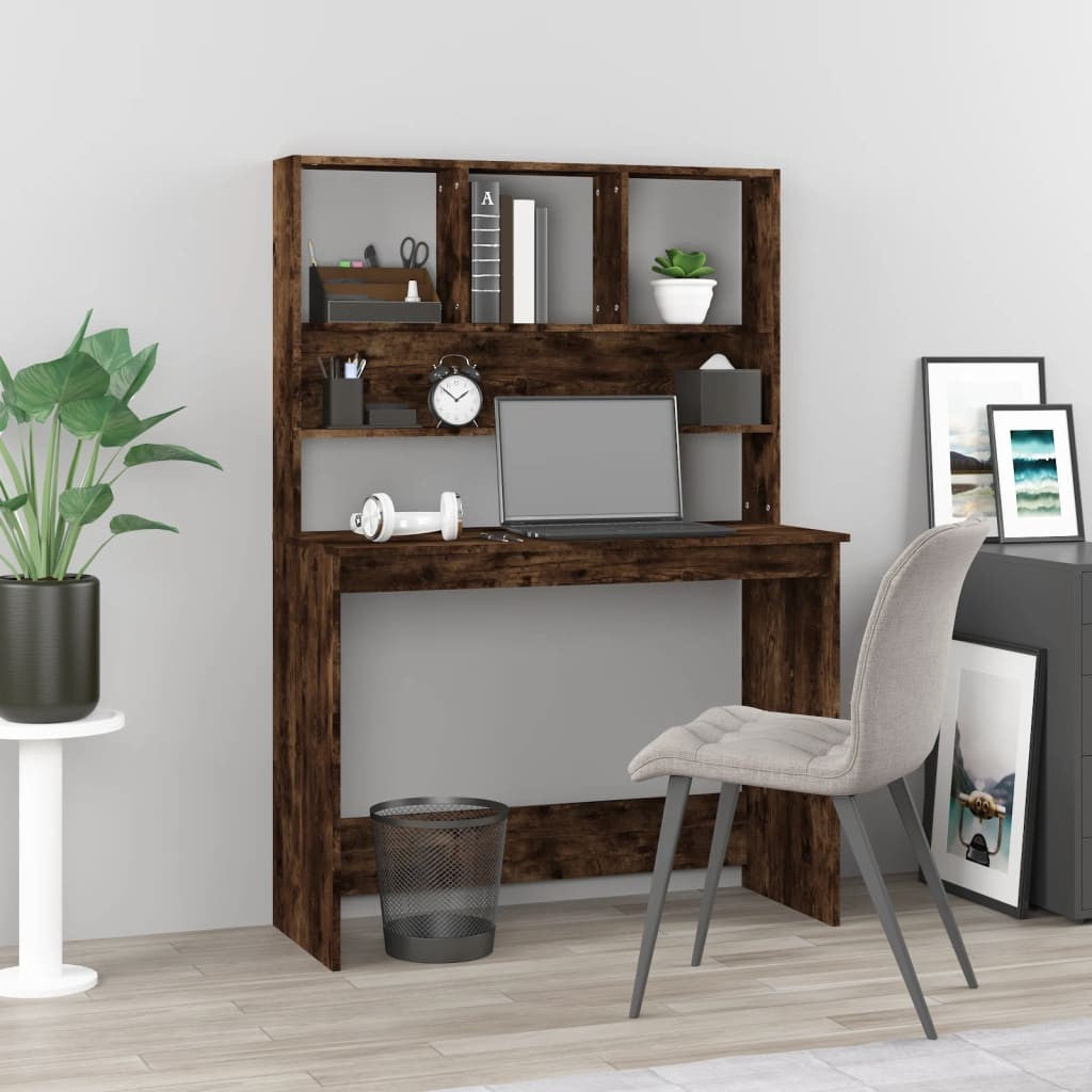 Schreibtisch Mit Regal Bürotisch Computertisch Arbeitstisch Holzwerkstoff Vidaxl
