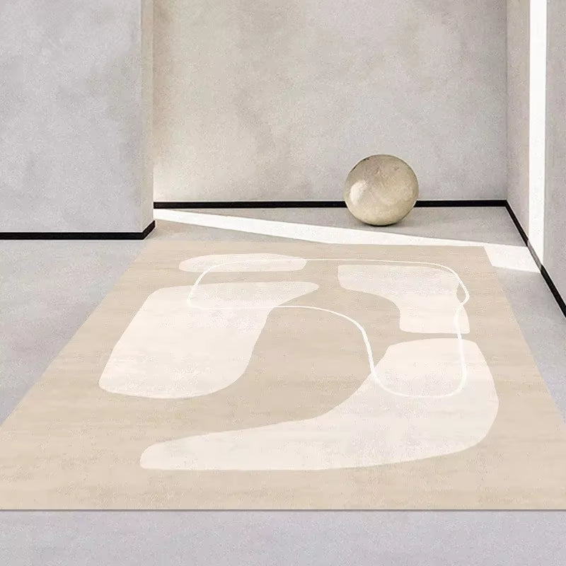 Simple Color Blocks Print Large Area Rug Non-Slip Wear-Resistant Carpet for Living Room Bedroom Soft Floor Mat Home Decoration