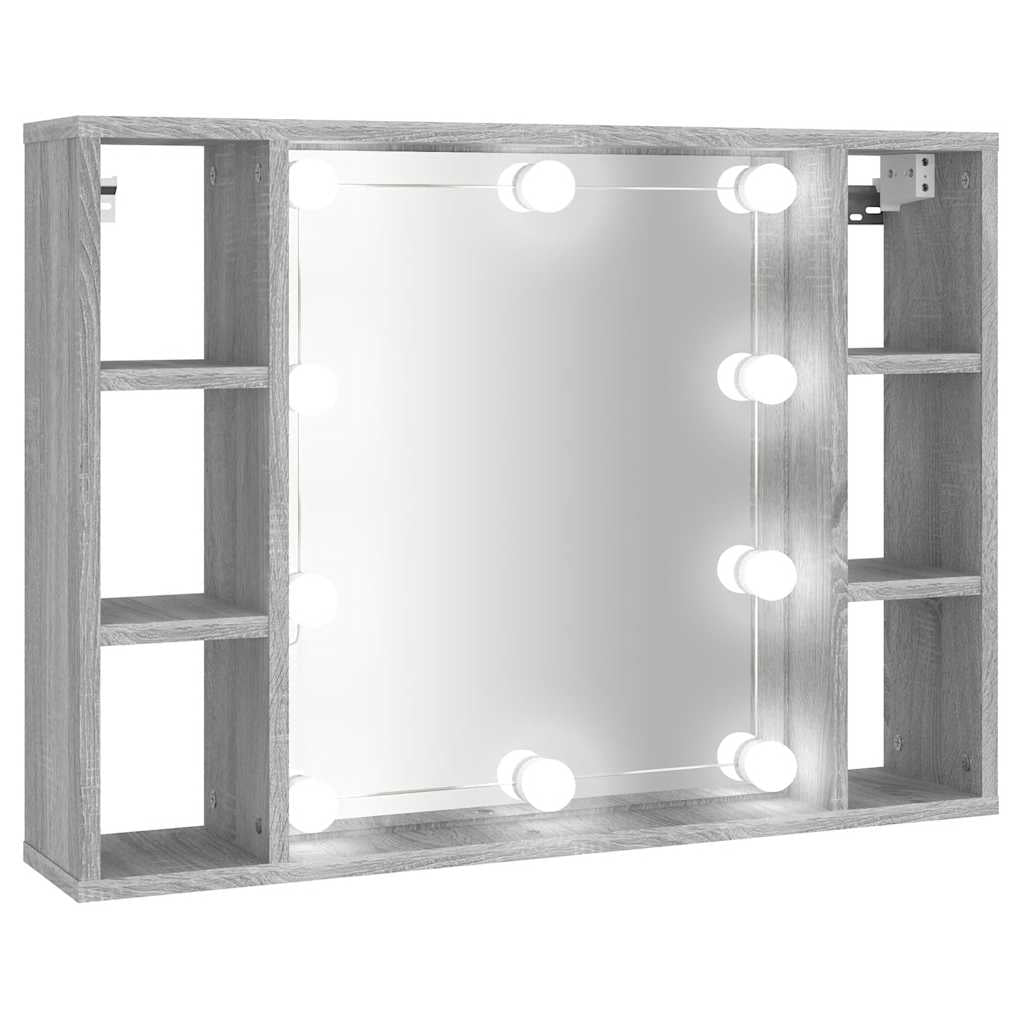 Spiegelschrank Mit LED Badschrank Badspiegel Badezimmer Hängeschrank Vidaxl