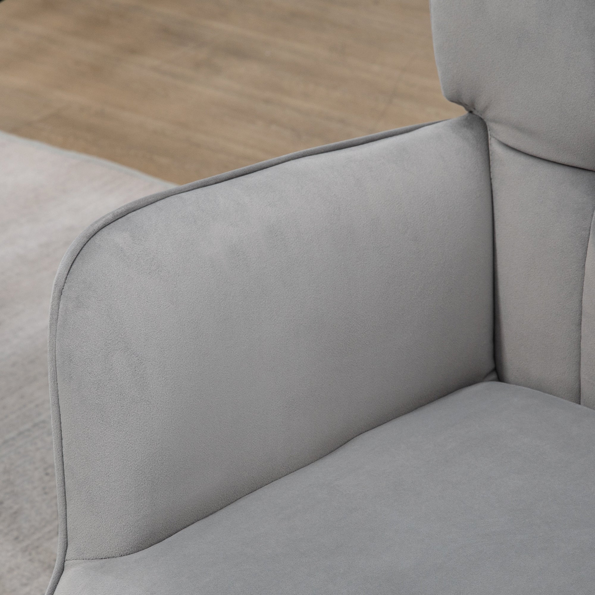 Ohrensessel Mit Hocker, Relaxsessel, Loungesessel, Polstersessel Mit Samtoptik