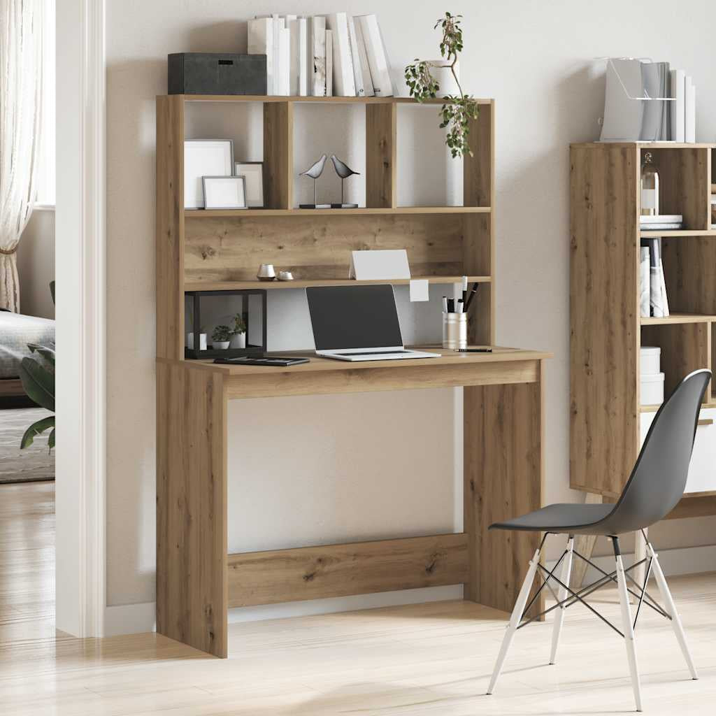Schreibtisch Mit Regal Bürotisch Computertisch Arbeitstisch Holzwerkstoff Vidaxl
